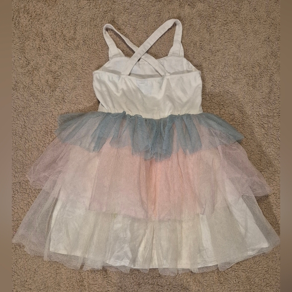 Girl's Pink & Violet Sparkly Unicorn Dress Size 6 - Picture 4 of 11